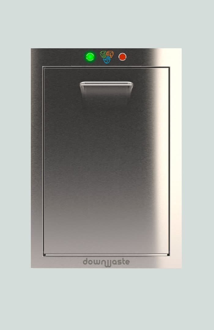 Refuse chute door — closed